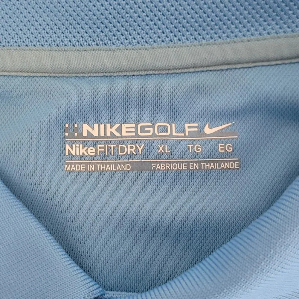 Nike Golf Nike Fit Dry Polo Shirt Blue Men's XL Travel Vacation‎ Tropical Beach